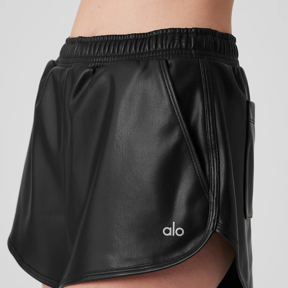 FAUX LEATHER POWER HOUR SHORT