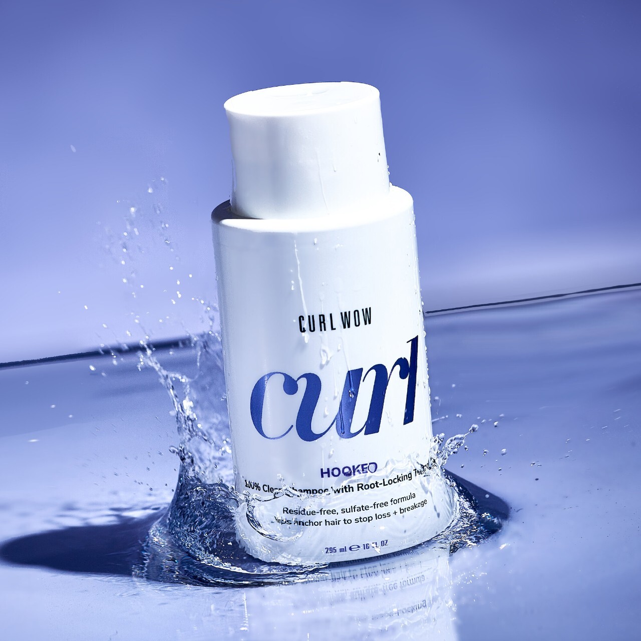 CURL WOW HOOKED 100% CLEAN SHAMPOO WITH ROOT-LOCKING TECHNOLOGY