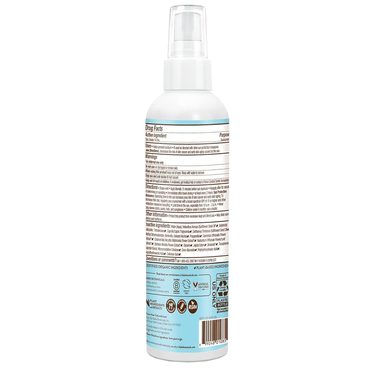 SENSITIVE BABY MINERAL SUNSCREEN SPRAY SPF 30