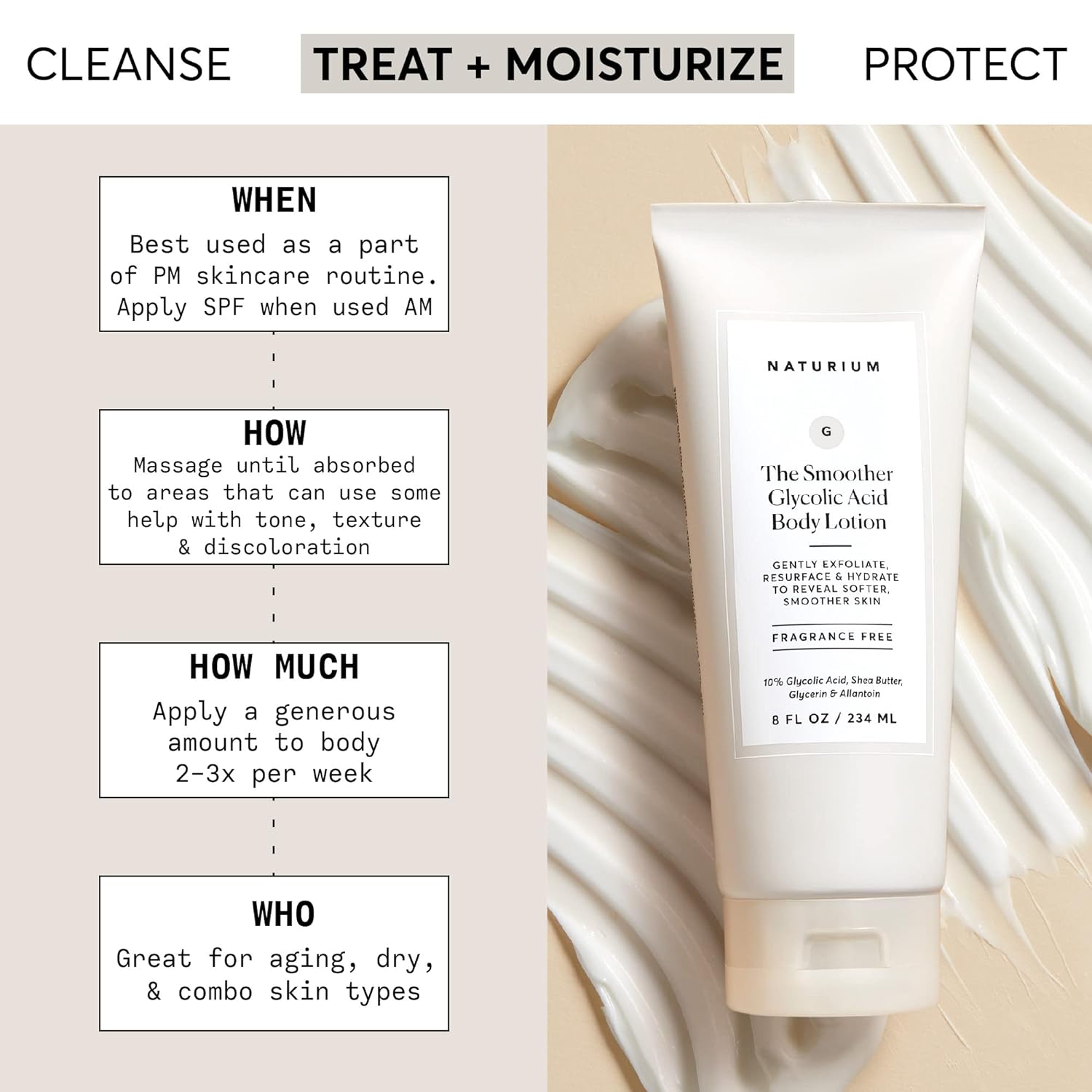 THE SMOOTHER GLYCOLIC ACID EXFOLIATING BODY LOTION