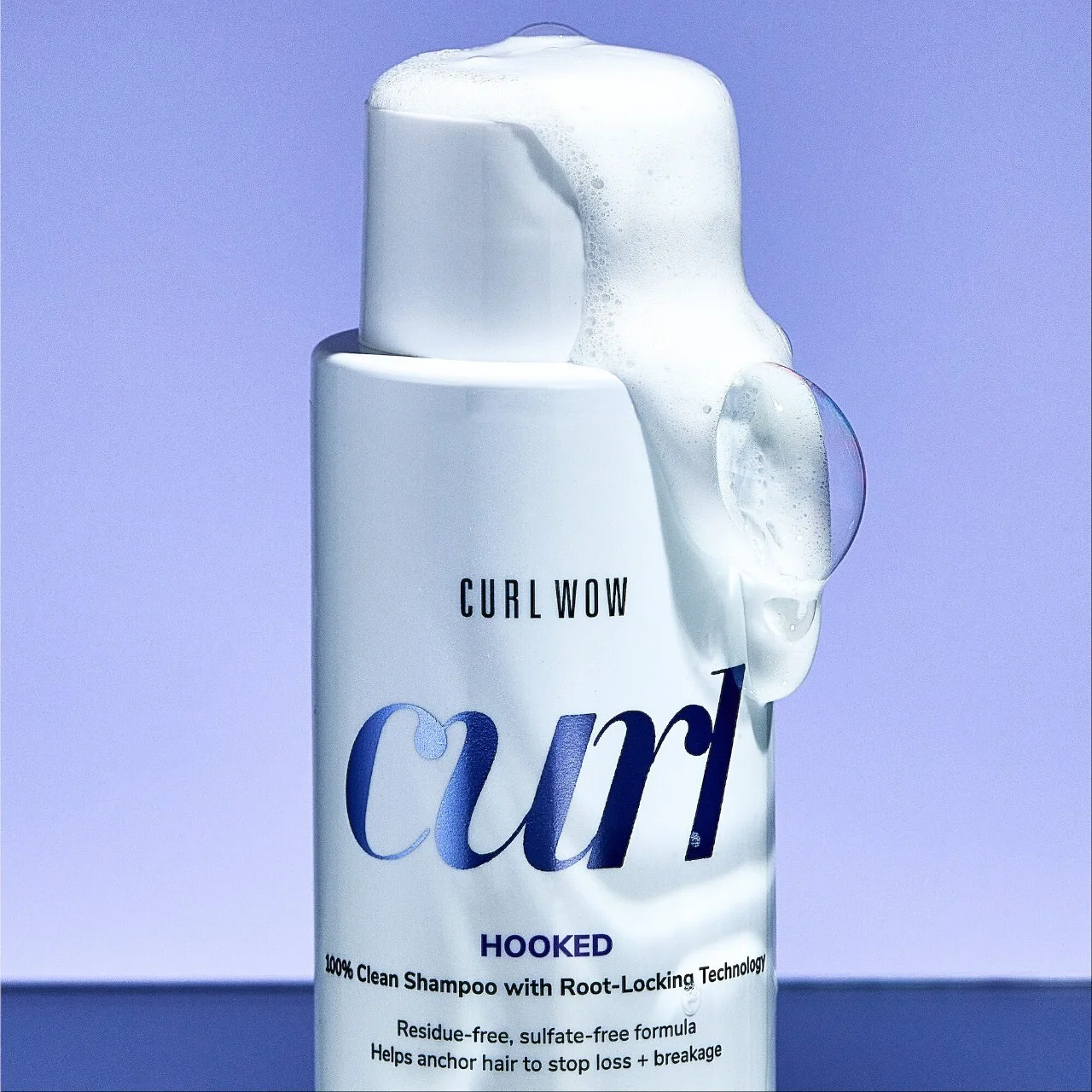 CURL WOW HOOKED 100% CLEAN SHAMPOO WITH ROOT-LOCKING TECHNOLOGY